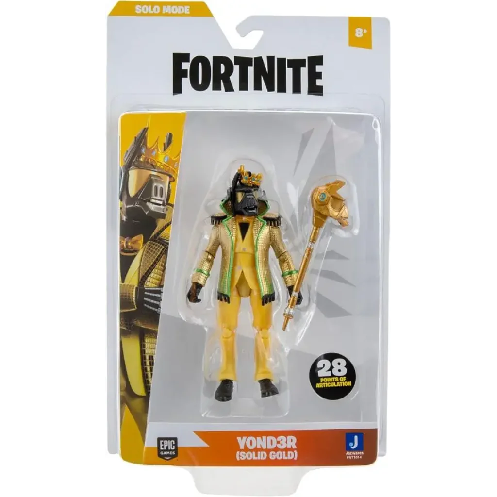 Колекційна фігурка Fortnite Solo Mode Y0nd3r - Solid Gold, 10см (FNT1014) UA