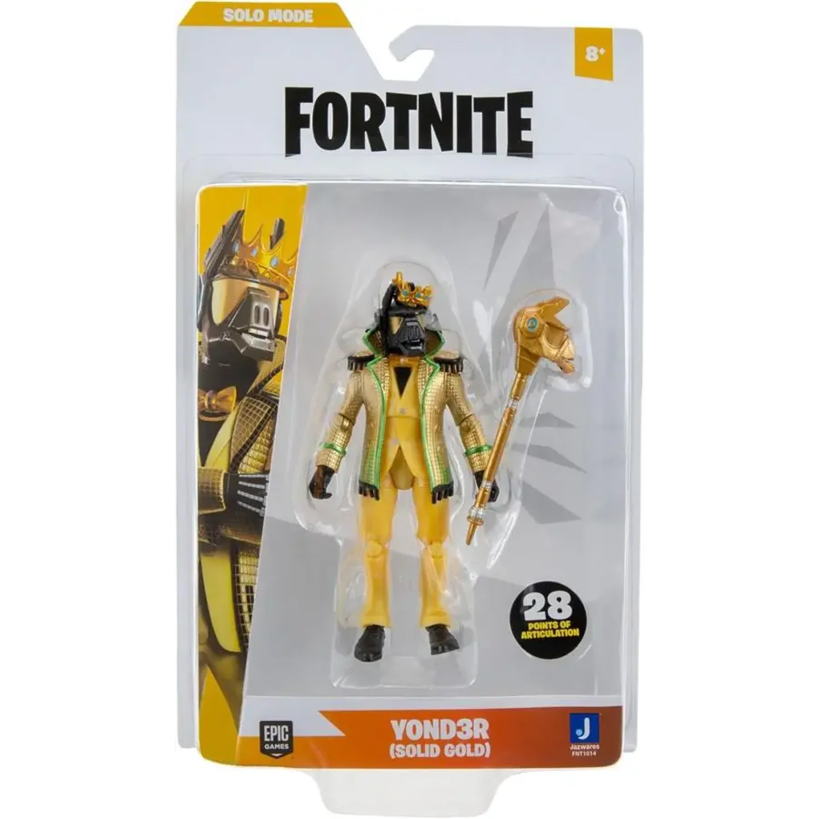 Колекційна фігурка Fortnite Solo Mode Y0nd3r - Solid Gold, 10см (FNT1014) UA
