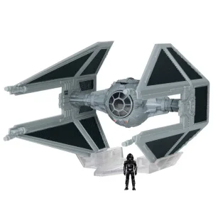 Ігрова колекційна фігурка Star Wars Small Vehicle Транспорт та фігурка TIE Interceptor 7.5см (SWJ0078) UA