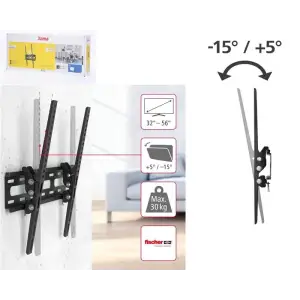 Кріплення ТВ фіксоване Hama TV-WH 32-65" чорний 00108716 UA