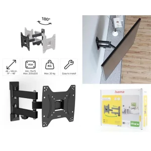 Кріплення ТВ поворотне Hama TV-WB, AR-2, 19-48", чорний, 00118101 UA