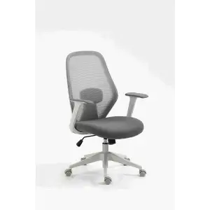 Крісло 2E OFFICE OC110, тканина, фіксовані підлокітники, сірий (2E-OC110-GRAY) UA