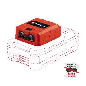 Зарядний пристрій USB акумуляторний Einhell TC-CP 18 Li USB A/C - Solo PXC 18В Type-A/Type-C 2 A 0.06кг без АКБ та ЗП (4514148) UA
