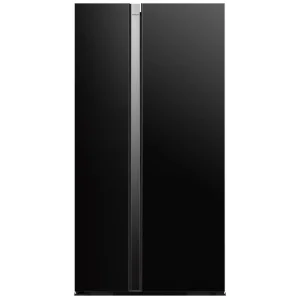 Холодильник Hitachi SBS, 180x92х72, холод.отд.-369л, мороз.отд.-226л, 2дв., А++, NF, инв., черный (стекло), R-S700PUC0GBK UA
