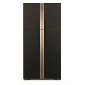 Холодильник с верхней мороз. HITACHI R-W610PUC4GBK, 176х75х86см, 4 дв., Х- 365л, М- 144л, A+, NF, Инвертор, Черный (стекло) UA