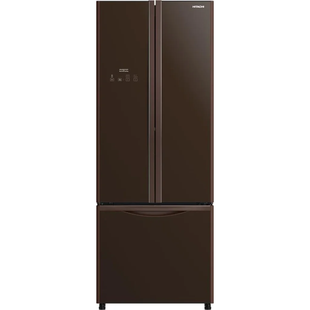 Холодильник с нижн. мороз. HITACHI R-WB600PUC9GBW, 180х76х68см, 3 дв., Х- 308л, М- 107л, A+, NF, Инвертор, Коричневый (стекло) UA