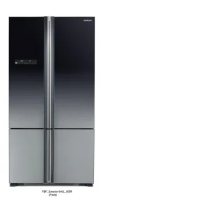 Холодильник с нижн. мороз. HITACHI R-WB800PUC5XGR, 184х81х91см, 4 дв., Х- 466л, М- 174л, A++, NF, Инвертор, Градац.сер.(стекло) UA