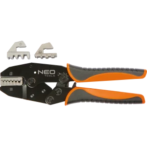Кліщі обтискні Neo Tools, для обтиску наконечників 0.5-16мм2, 2 змінних губок, 220мм, CrMo (01-506) UA