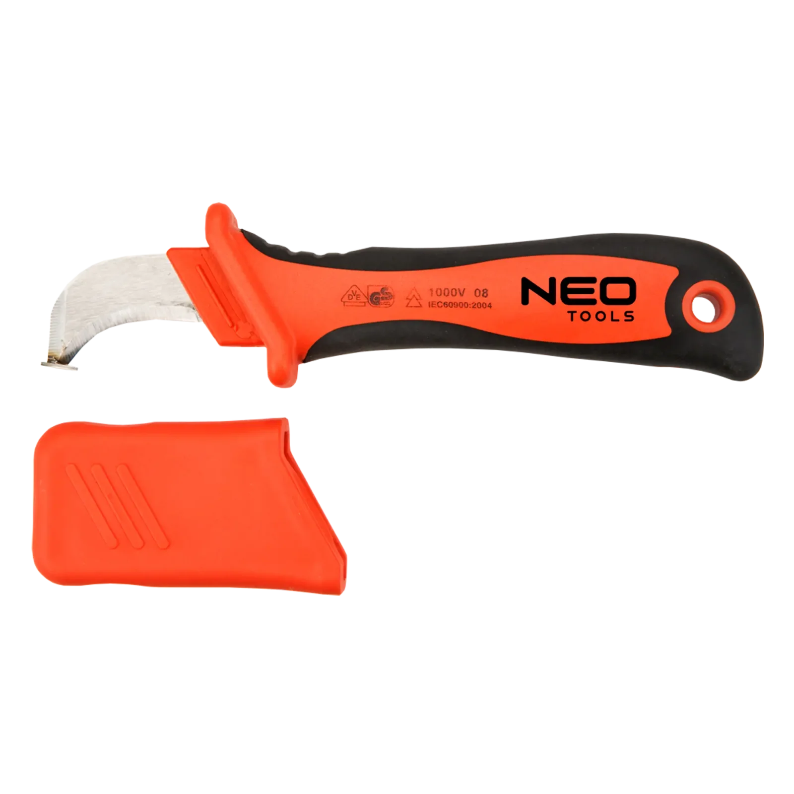 Ніж монтерський Neo Tools, діелектричний, для робіт під напругою 1000В, вигнуте лезо 50мм, 190мм (01-551) UA