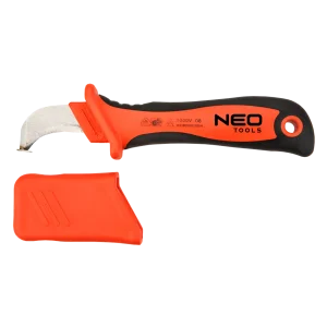 Ніж монтерський Neo Tools, діелектричний, для робіт під напругою 1000В, вигнуте лезо 50мм, 190мм (01-551) UA