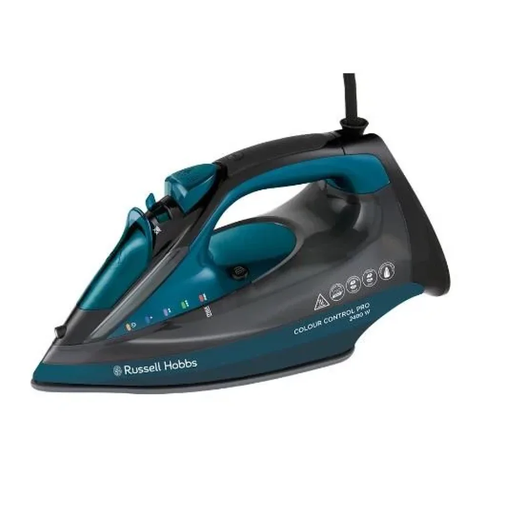 Праска Russell Hobbs Colour Control Pro, 2400Вт, 380мл, паровий удар -185гр, самоочищування, індик.температури, керам. підошва, синій, 27280-56 UA