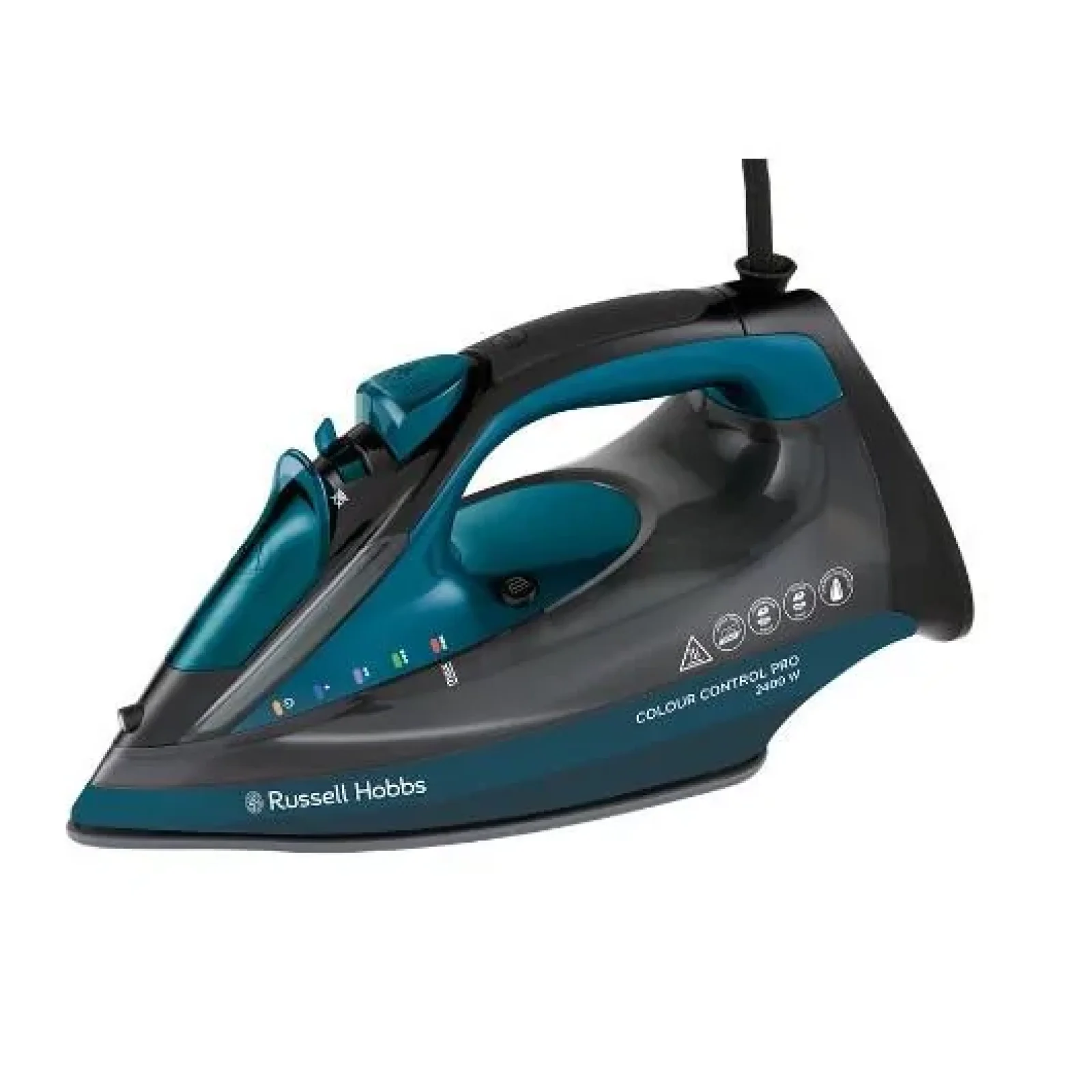 Праска Russell Hobbs Colour Control Pro, 2400Вт, 380мл, паровий удар -185гр, самоочищування, індик.температури, керам. підошва, синій, 27280-56 UA