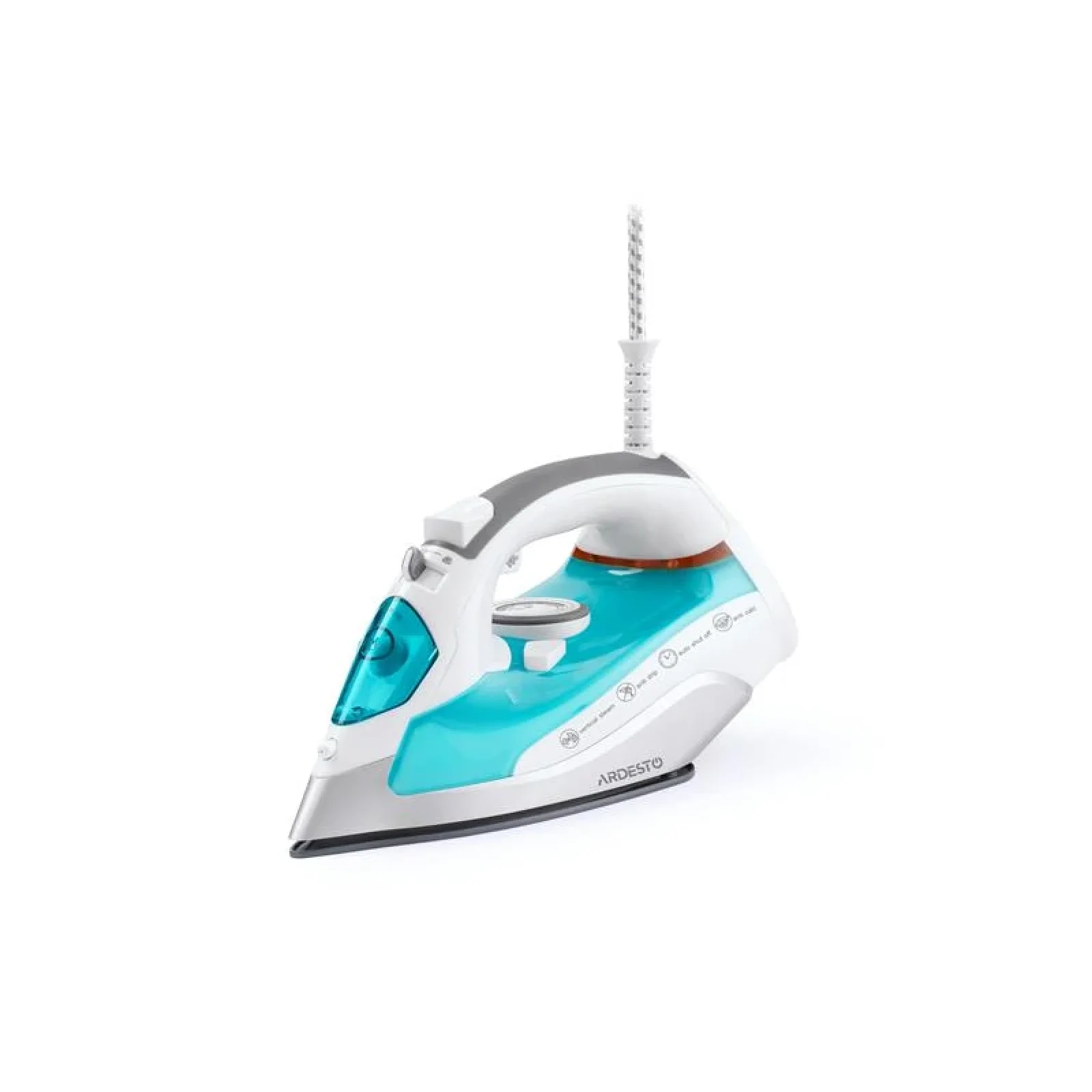Утюг Ardesto IR-C2228-TQ/ 2200Вт/ 280мл/ пар/ самоочистка/ антикапля/керам.под/голубой UA