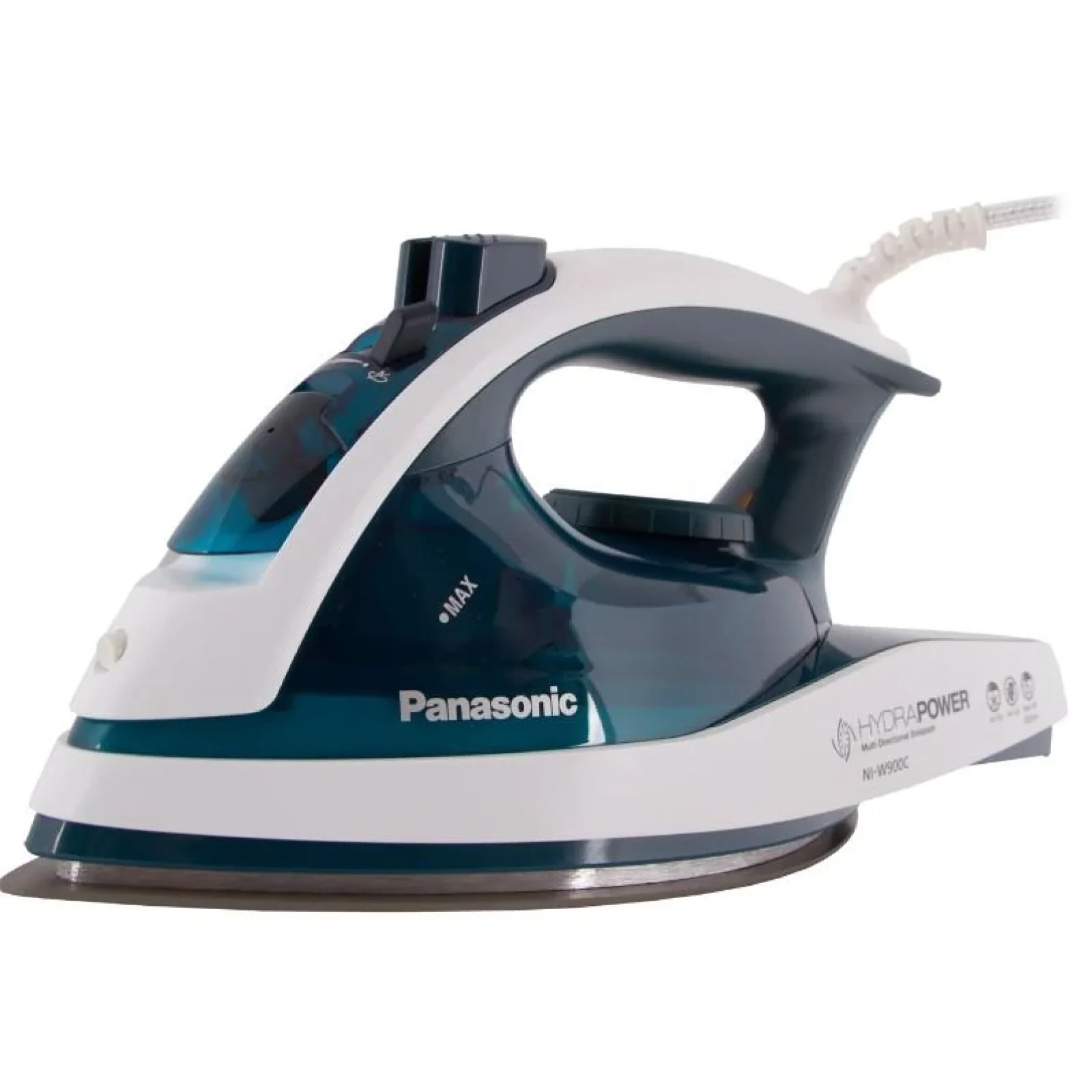 Праска PANASONIC, 2400Вт, 310мл, постійна пара - 35гр, керам. підошва, голубий, NI-W900CMTW UA