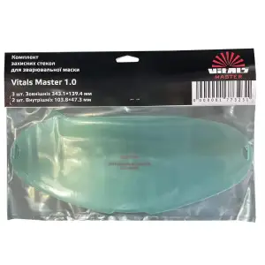 Скло захисне для маски зварювальника Vitals Master 1.0 комплект 5шт (177323) UA