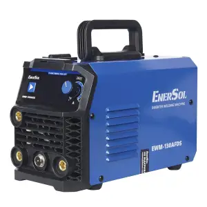 Зварювальний напівавтомат інверторний EnerSol EWM-130AFDS (дріт 0.8мм + електрод 4мм) 20-160А 5.1кВт 160-260В 5.49кг UA