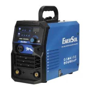 Зварювальний напівавтомат інверторний EnerSol EWM-140AMDS (дріт до 1мм + електрод до 4мм) 20-140А 6.1кВт 160-260В 7кг UA