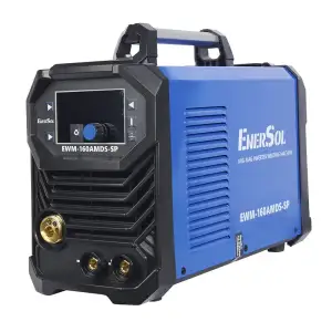 Зварювальний напівавтомат інверторний EnerSol EWM-160AMDS-SP (дріт до 1мм + електрод до 5мм) 20-160А 7.2кВт 160-260В 11.2кг UA