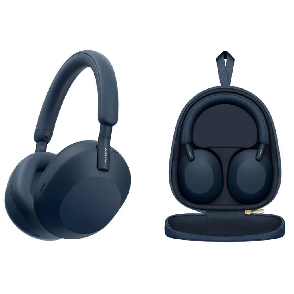 Навушники Over-ear Sony WH-1000XM5 BT 5.2, ANC, Hi-Res, AAC, LDAC, Wireless, Mic, Синій, WH1000XM5L.CE7 UA