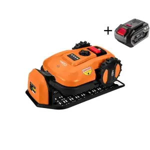 Газонокосарка-робот акумуляторна Neo Tools Energy+ 18В 1х6.0А·год 20-60мм 67дБ 600м2 3100об/хв кабель 100м IPX5 6.94кг (04-621P) UA
