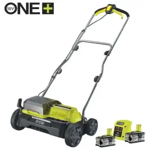 Аератор-скарифікатор акумуляторний Ryobi ONE+ RY18SFX35A-240 18В акб 2х4А·год 35см 55л 10кг (5133004549) UA