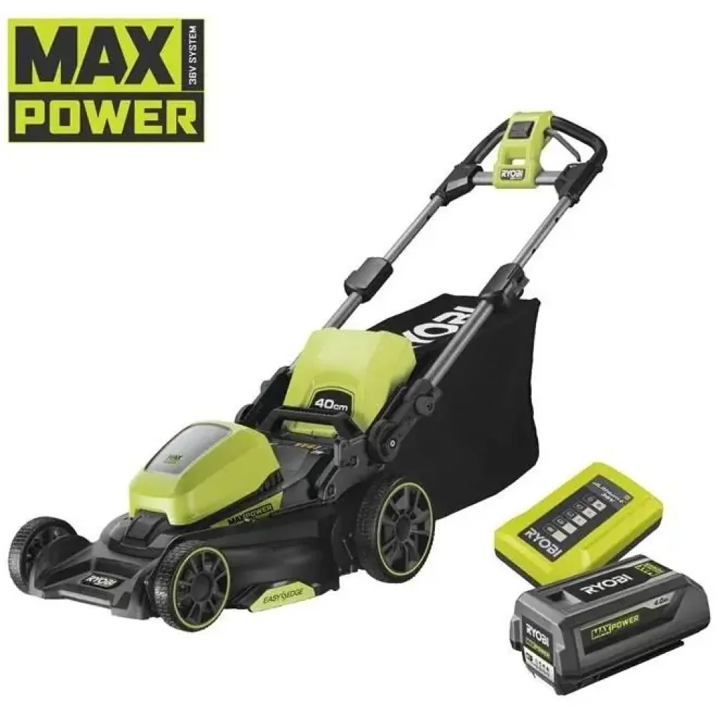 Газонокосарка акумуляторна Ryobi Max Power RY36LM40A-140 36В акб 1х4А·год 40см 50л 25-75мм 18.6кг (5133005496) UA