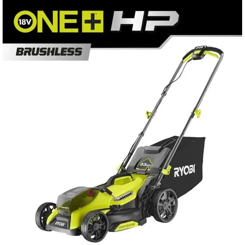 Газонокосарка акумуляторна Ryobi ONE+ HP RY18LMX33A-0 18В 33см 30л 25-90мм 9.3кг без АКБ та ЗП (5133006286) UA