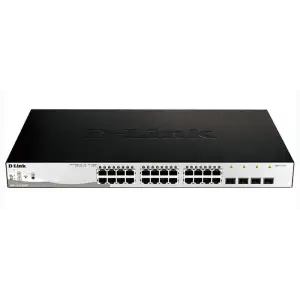 Комутатор D-Link DGS-1210-28MP 24xGE PoE, 4xSFP, 370W, WebSmart UA