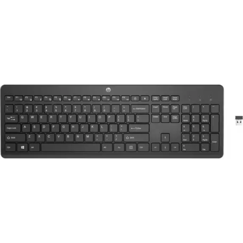 Клавіатура мембранна HP 230, 106key, WL, EN/UK, чорний (3L1E7AA) UA