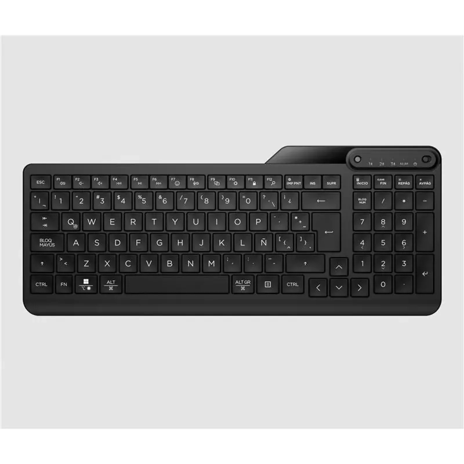 Клавіатура мембранна HP 460 Multi-Device key, BT, EN/UK, чорний (7N7B8AA) UA