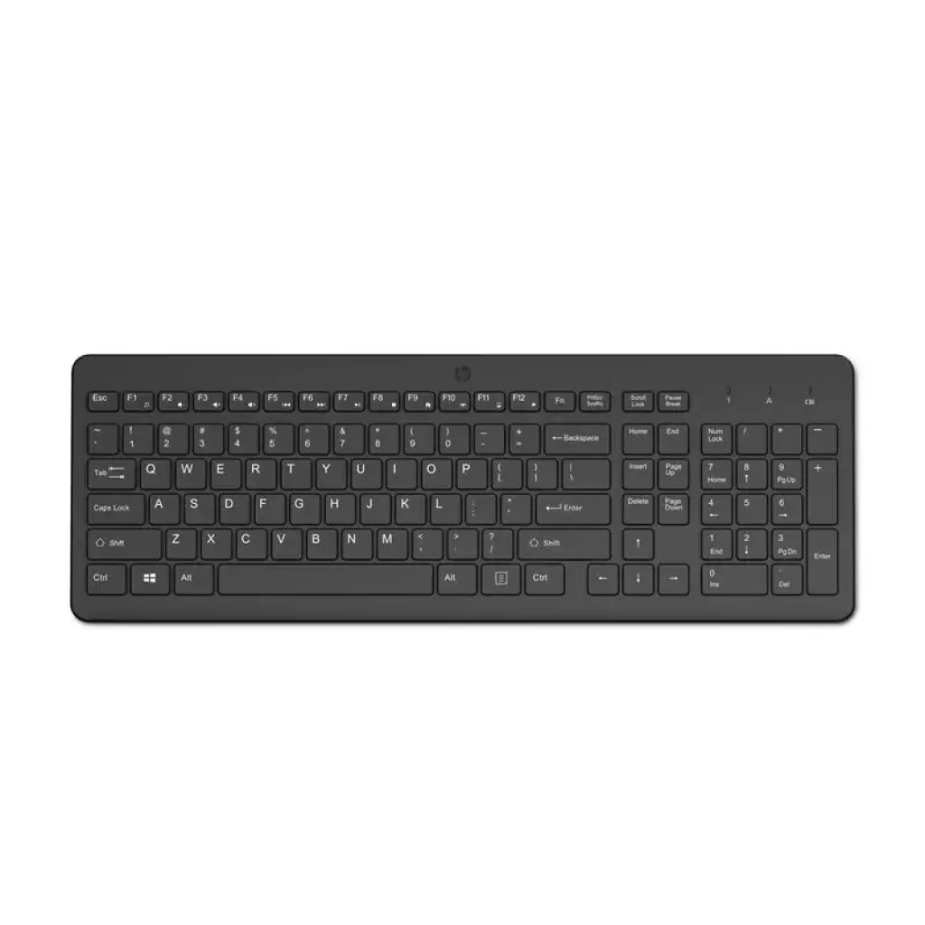 Клавіатура мембранна HP 220, 104key, WL, EN/UK, чорний (805T2AA) UA
