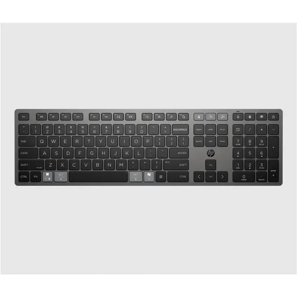 Клавіатура мембранна HP 720 Multi-Device Rechargeable, 109key, WL/BT, EN/UK, чорний (9T5B1AA) UA