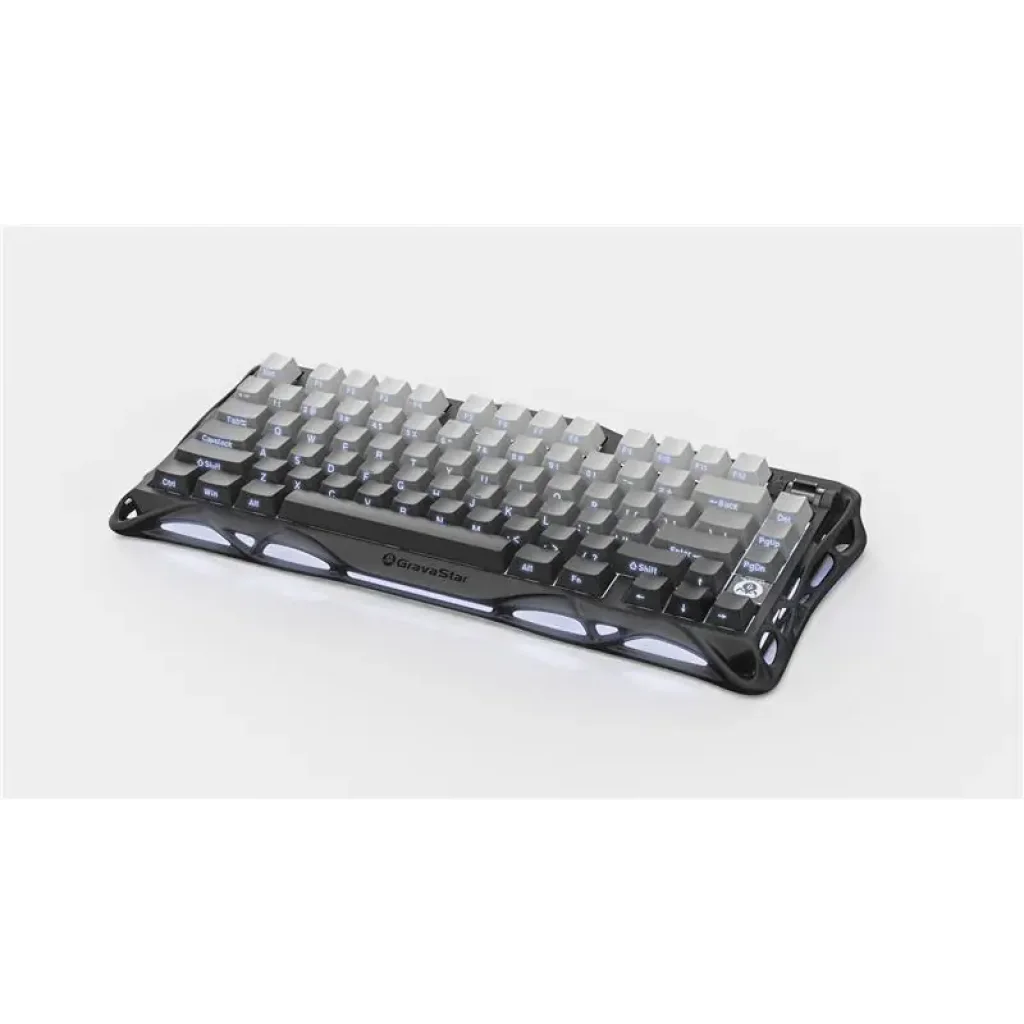 Клавіатура механічна GravaStar Mercury K1 80keys, GravaStar x Kailh Cheery Pink, BT/WL/USB, чорний (GSK1_GBLK) UA