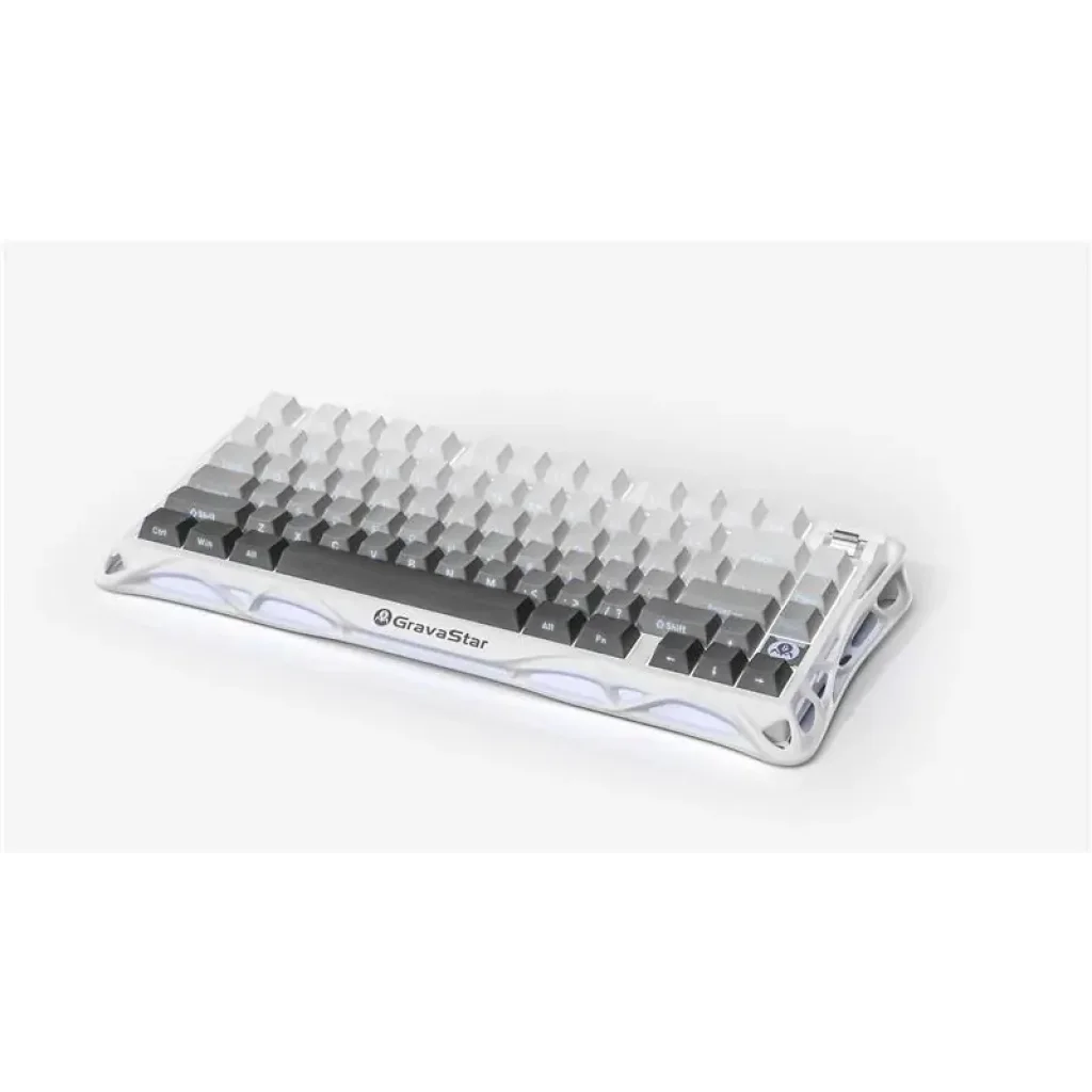 Клавіатура механічна GravaStar Mercury K1 80keys, GravaStar x Kailh Cheery Pink, BT/WL/USB, білий (GSK1_GWHT) UA