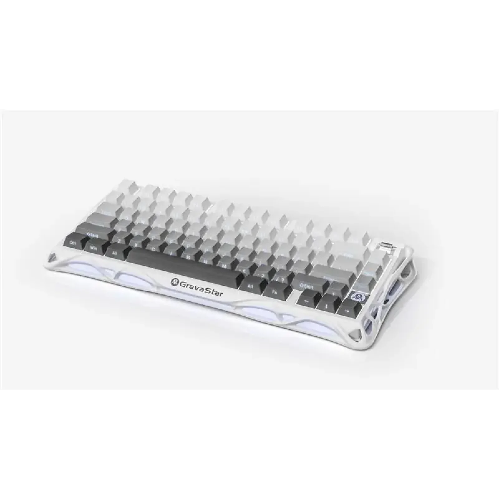 Клавіатура механічна GravaStar Mercury K1 80keys, GravaStar x Kailh Cheery Pink, BT/WL/USB, білий (GSK1_GWHT) UA