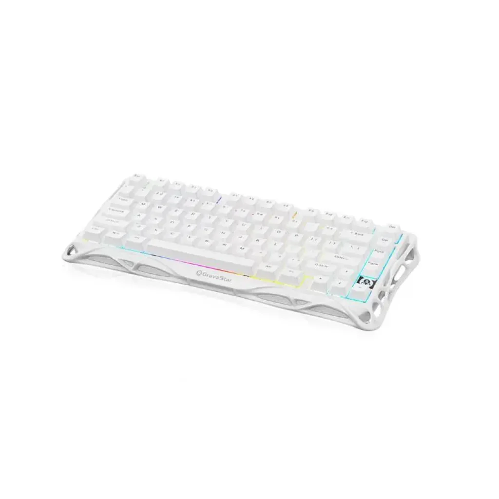 Клавіатура механічна GravaStar Mercury K1 Lite 80keys, GravaStar x BSUN Grey, BT/WL/USB, білий (GSK1LITE_WHT) UA