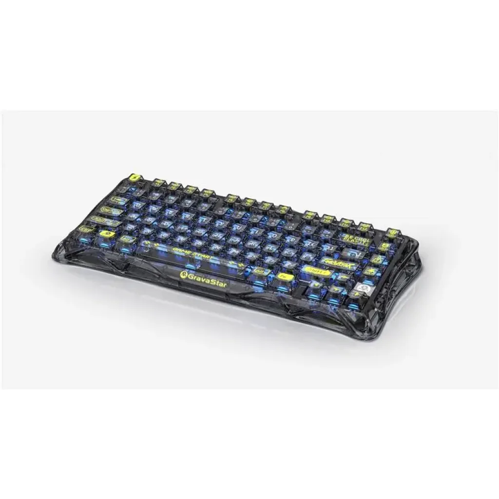 Клавіатура механічна GravaStar Mercury K1 Lite 80keys, GravaStar x BSUN Grey, BT/WL/USB, чорний (GSK1LITE_XTAL_BLK) UA