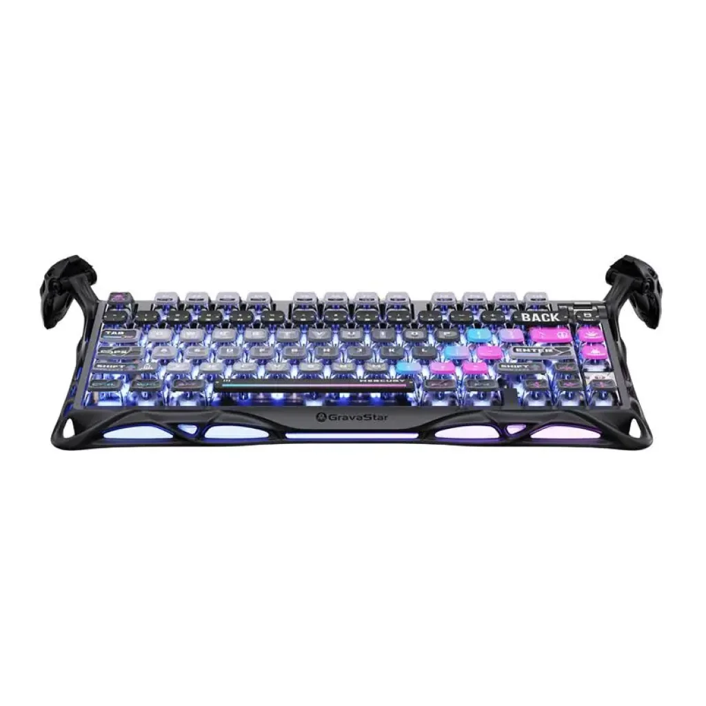 Клавіатура механічна GravaStar Mercury K1 Pro 80keys, GravaStar x Kailh Speedy Mint, BT/WL/USB, чорний (GSK1PRO_CMBLK) UA