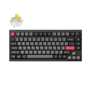 Клавіатура механічна Lemokey P1 Pro 84Key, Keychron Super Brown, WL/BT/USB-A, QMK/VIA, Hot-Swap, EN/UKR, RGB, Knob, Carbon Black (P1P-M3-UA) UA