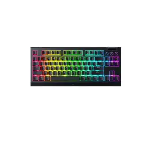 Клавіатура механічна Razer BlackWidow V4 TKL HyperSpeed, 87key, Orange Switch Gen-3, USB-A/WL/BT, EN, RGB, чорний (RZ03-05480100-R3M1) UA