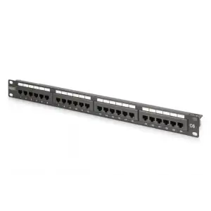 Патч-панель DIGITUS САТ 6 UTP, 19", 1U, 24 порти, зібрана (DN-91624U-CR) UA