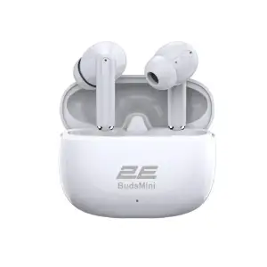 Навушники TWS 2E BudsMini, BT 6.0, IPX4, SBC, Touch control, Mic, білий (2E-EBTWBMWT) UA
