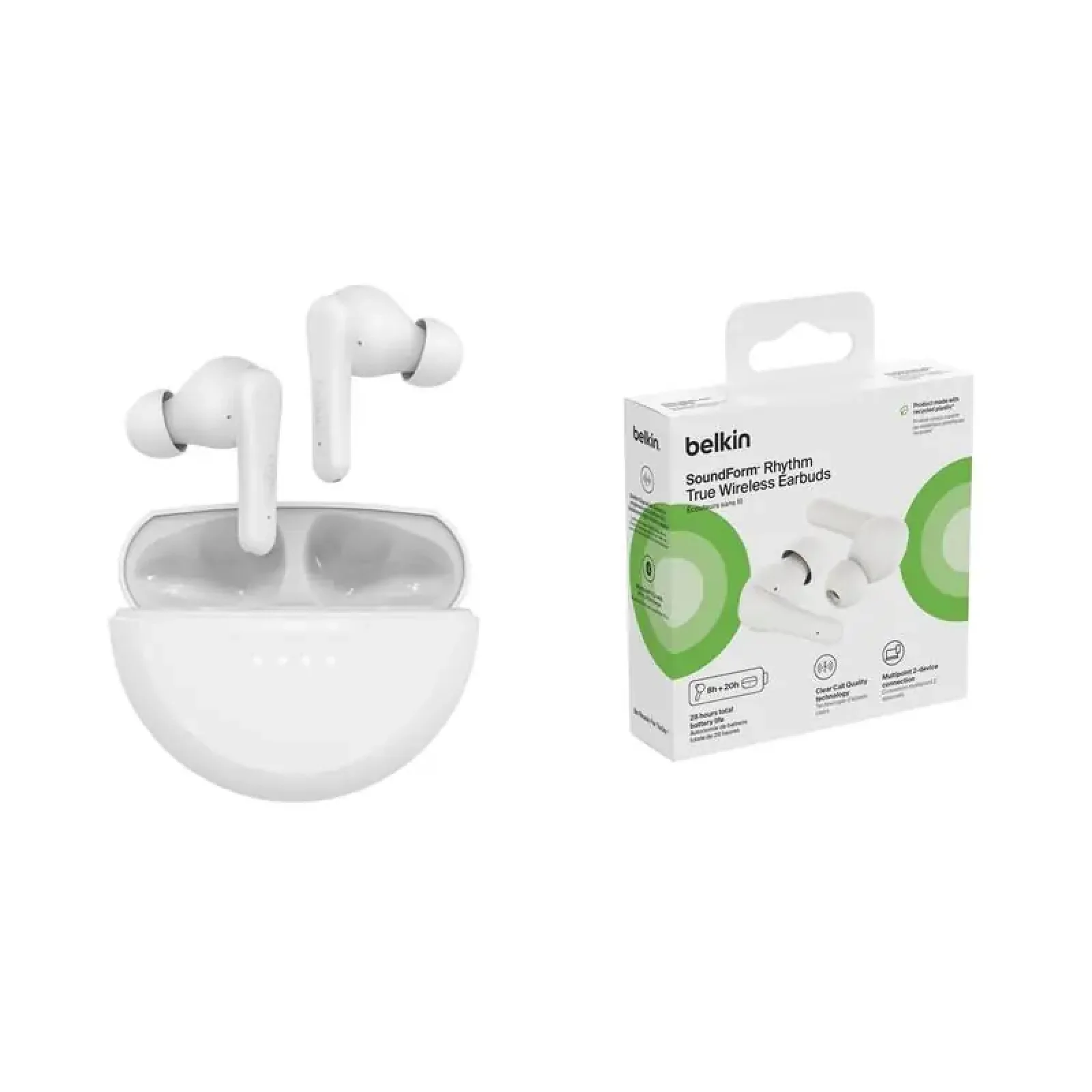 Навушники TWS Belkin Soundform Rhythm True Wireless, White (AUC012BTWH) UA