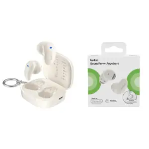 Навушники TWS Belkin Soundform Anywhere True Wireless, кремовий (AUC014HQCR) UA