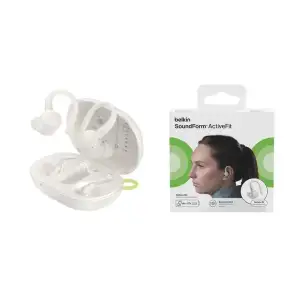 Навушники TWS Belkin Soundform ActiveFit True Wireless, кремовий (AUC016HQCR) UA