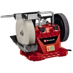 Верстат вологого заточування Einhell TC-WG 200 125Вт диск 200х32мм шкіряний диск 180х30мм 110об/хв 7.33кг (4418008) UA