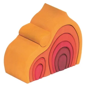 Конструктор дерев'яний nic Будинок Габлі великий жовтий NIC523032 UA