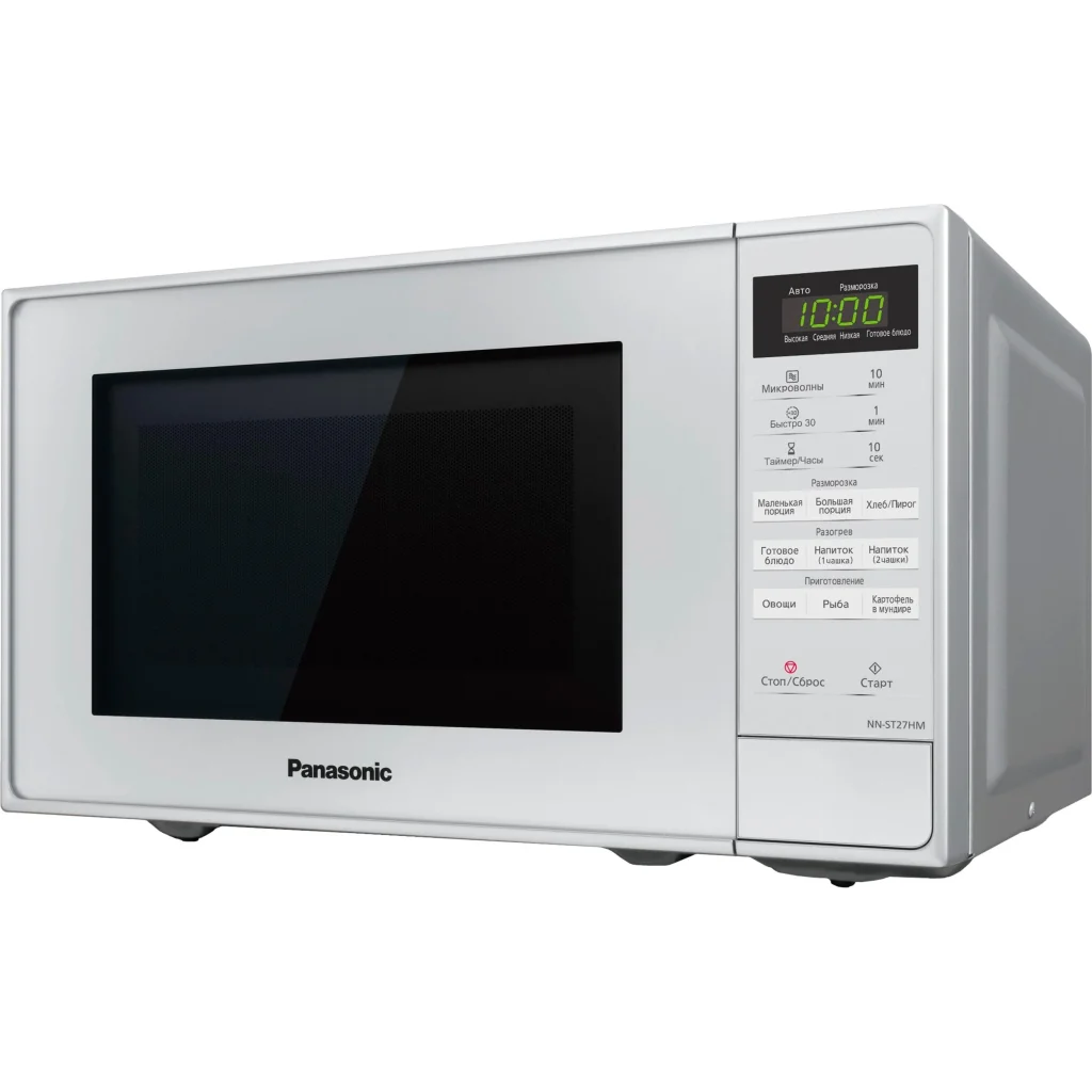 Мікрохвильова піч Panasonic , 20л, електр.керув., 800Вт, дисплей, білий, NN-ST27HMZPE UA