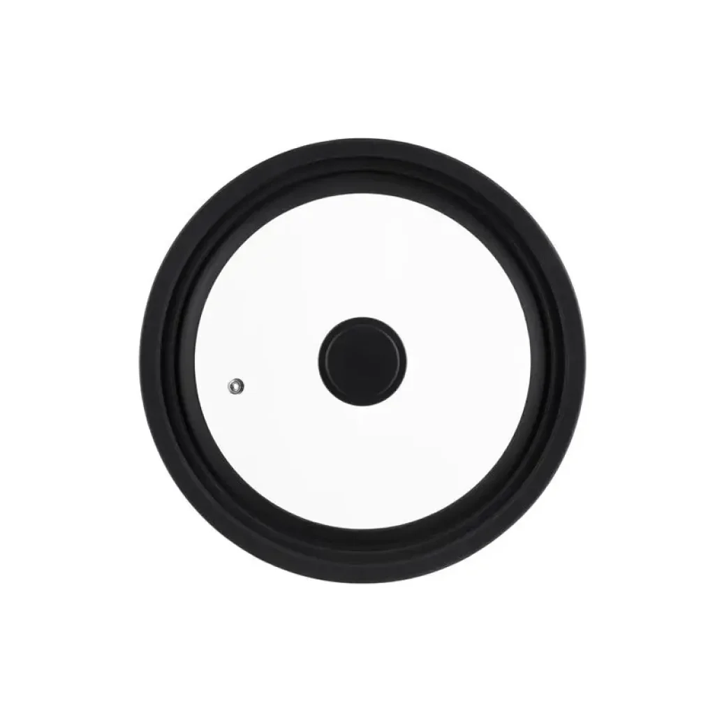 Кришка універсальна Ardesto Black Mars, Smart, 24х26х28см, термостійке скло, силікон (AR2428UL) UA