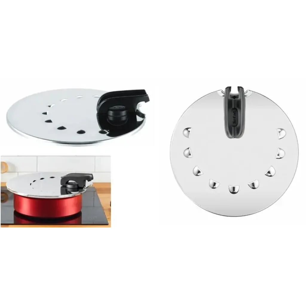 Кришка із захистом від розбризкування Tefal Ingenio, 20-28см, нержавіюча сталь, пластик (L9829853) UA